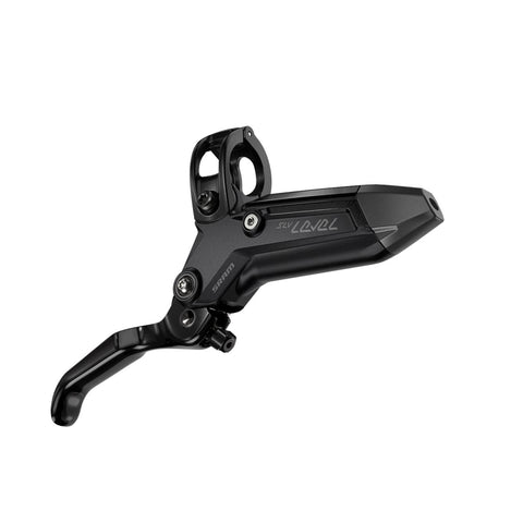 SRAM DISC BRAKE LEVEL SILVER STEALTH 4 PISTON -  ALUMINUM LEVER, STAINLESS HARDWARE, REACH ADJ, FRONT HOSE (INCLUDES MMX CLAMP, ROTOR/BRACKET SOLD SEPARATELY) C1: BLACK ANO 950MM