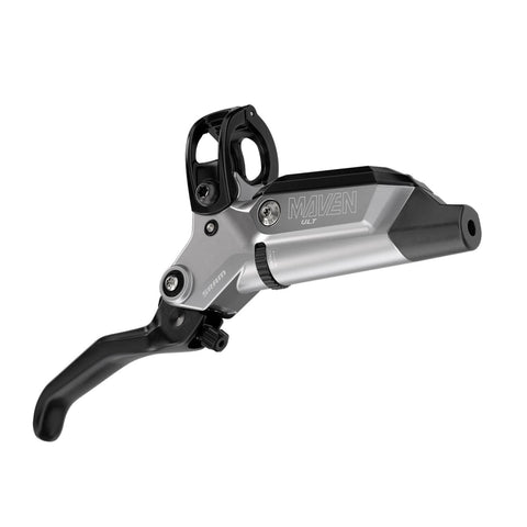 SRAM DISC BRAKE MAVEN ULTIMATE STEALTH - ALUMINUM LEVER, TI HARDWARE, REACH/CONTACT ADJ ,SWINGLINK, CLEAR ANO (INCLUDES MMX CLAMP, BRACKET) (ROTOR SOLD SEPARATELY) A1: CLEAR ANODIZED FRONT 950MM HOSE