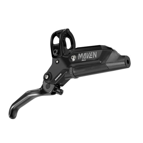 SRAM DISC BRAKE MAVEN SILVER STEALTH - ALUMINUM LEVER, STAINLESS HARDWARE, REACH/CONTACT ADJ,SWINGLINK, BLACK  (INCLUDES MMX CLAMP, BRACKET) (ROTOR SOLD SEPARATELY)A1: BLACK FRONT/REAR 2000MM HO