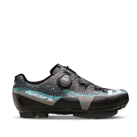 Gaerne Lampo Ladies MTB Shoes 2025: MATT BLACK GREY AZURE 42