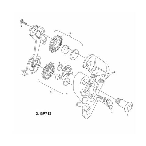 SRAM SPARE - REAR DERAILLEUR PULLEY KIT 2004 X9, 9.0SL / 2003 9.0: