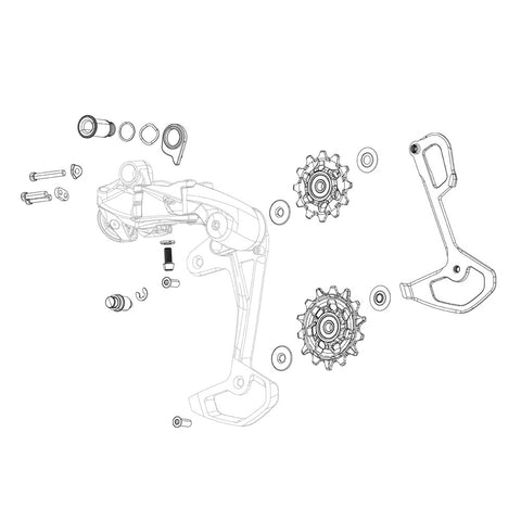 SRAM SPARE - REAR DERAILLEUR PULLEY KIT X0 TYPE2 QTY 2: