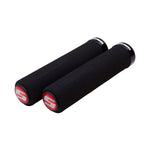 SRAM LOCKING GRIPS FOAM 129MM WITH SINGLE CLAMP AND END PLUGS: RED