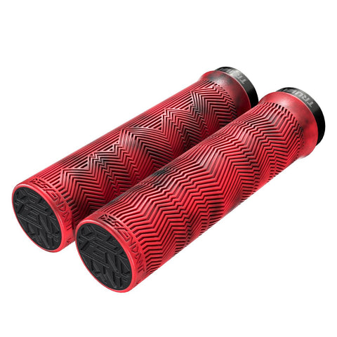 TRUVATIV DESCENDANT GRIPS SINGLE LOCKING: RED/BLOOD RED 133MM