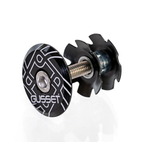 Head-Boy Ahead CapAlloy Cap & Star Nut Set. 11/8" Black