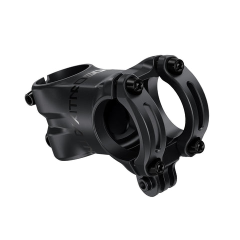 TRUVATIV ATMOS STEM 7K 31.8MM CLAMP 6MM RISE 1-1/8 STEERER BEAD A1: BLAST BLACK WITH BLACK LOGOS 70MM