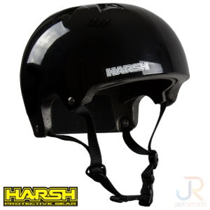 HARSH PRO EPS HELMET - BLACK GLOSS - X/SMALL 48 - 50CM