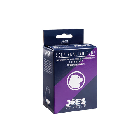 Joe's No Flats Road Self Sealing Tube (700 x 18-25c 60mm):  700 X 18-25C 60MM