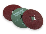 TOOLZONE 10PC 115MM 36 GRIT FIBRE DISCS