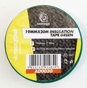 TZ GREEN PVC INSULATION TAPE 19MM X 20M