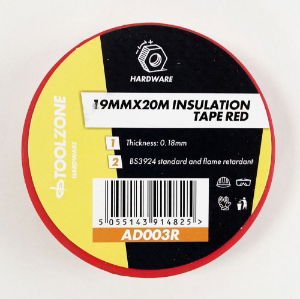 TZ RED PVC INSULATION TAPE 19MM X 20M