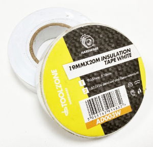 TZ WHITE PVC INSULATION TAPE 19MM X 20M