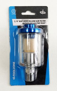 TOOLZONE 1/4 BSP IN LINE MOISTURE TRAP"
