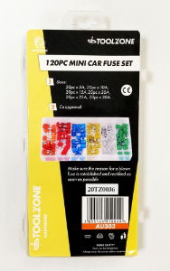 T/Z 120PC MINI CAR FUSE ASSORTMENT BOX