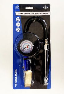 TZ 220 PSI TYRE INFLATOR WITH CHUCK HOSE