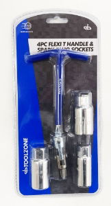 TZ 4PC FLEX T HANDLE &SPARK PLUG SOCKETS