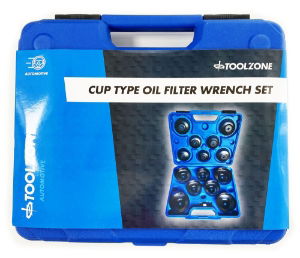 TOOLZONE 16PC CUP TYPE OIL FILTER WRENCH