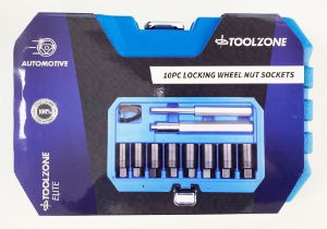 TOOLZONE 10PC LOCKING WHEEL NUT SOCKETS