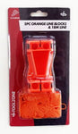 T/ZONE 2PC ORANGE LINE BLOCKS & 18M LINE