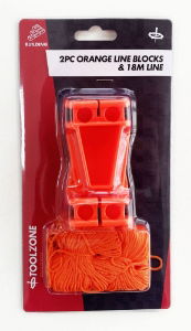 T/ZONE 2PC ORANGE LINE BLOCKS & 18M LINE
