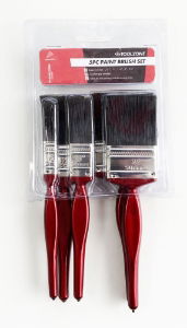 TOOLZONE 5PC PAINT BRUSH SET RED HANDLE