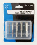 TOOLZONE 5PC DIAMOND DUST HOLESAW SET