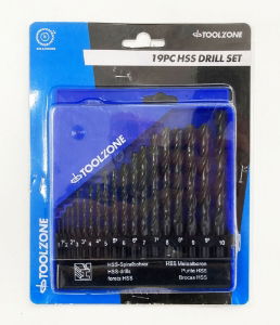 T/Z 19PC HIGH SPEED STEEL DRILLS IN CASE