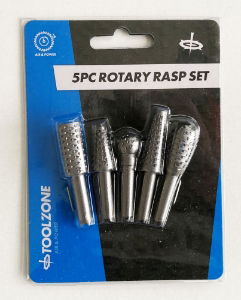 TOOLZONE 5PC ROTARY RASP SET