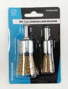 T/ZONE 2PC 12 & 25MM DECARB WIRE BRUSHES