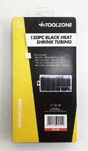 T/ZONE 150PC BLACK HEAT SHRINK TUBING