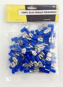 TOOLZONE 100PC BLUE FEMALE TERMINALS