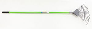 TOOLZONE LAWN RAKE TUBULAR STEEL HANDLE