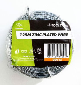 T/Z 125M X 0.7MM ZINC GALVANISED WIRE