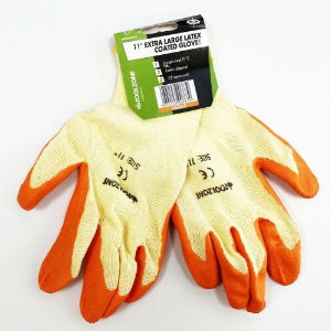 T/ZONE EX LARGE LATEX DIPPED GLOVES 11