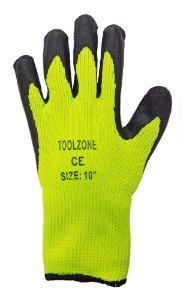 TZ LG FLEECE LINED LATEX DIPPED GLOVES