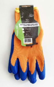 TZ LG ORANGE & BLUE FLEECE LINED GLOVES