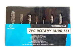 TZ 7PC TUNGSTEN CARBIDE ROTARY BURRS