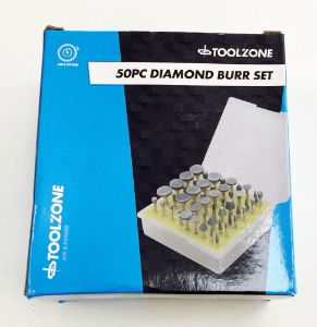T/Z 50PC DIAMOND BURR SET 120G IN CASE