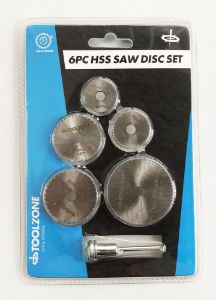 TOOLZONE 6PC HSS SAW DISCS