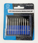 TOOLZONE 10PC DEBURRING & ENGRAVING SET
