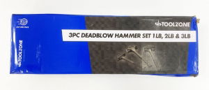 TOOLZONE 3PC DEADBLOW HAMMER SET 1-2-3LB