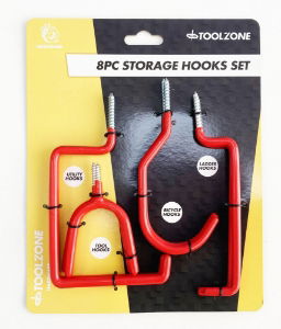 TOOLZONE 8PC STORAGE HOOK SET
