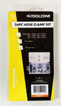 T/Z 26PC HOSE CLAMPS IN ASSORT. BOX