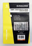 TZ 100PC 10MM  BOLTS & NUTS ASSORTMENT