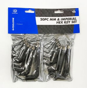 TOOLZONE 20PC MM AND AF HEX KEYS