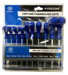T/ZONE 10PC T HANDLE HEX KEYS METRIC