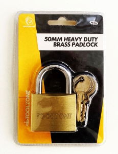 TOOLZONE 50MM HD BRASS PADLOCK