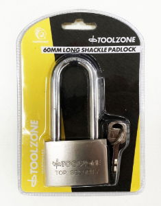 T/ZONE 60MM LONG SECURITY PADLOCK 4 KEYS