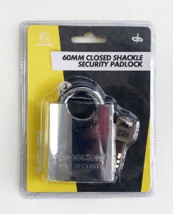 TZ 60MM CLOSED SHACKLE STEEL  PADLOCK