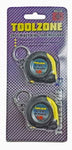 TOOLZONE 2PC 1M TAPE MEASURE ABS SHELL